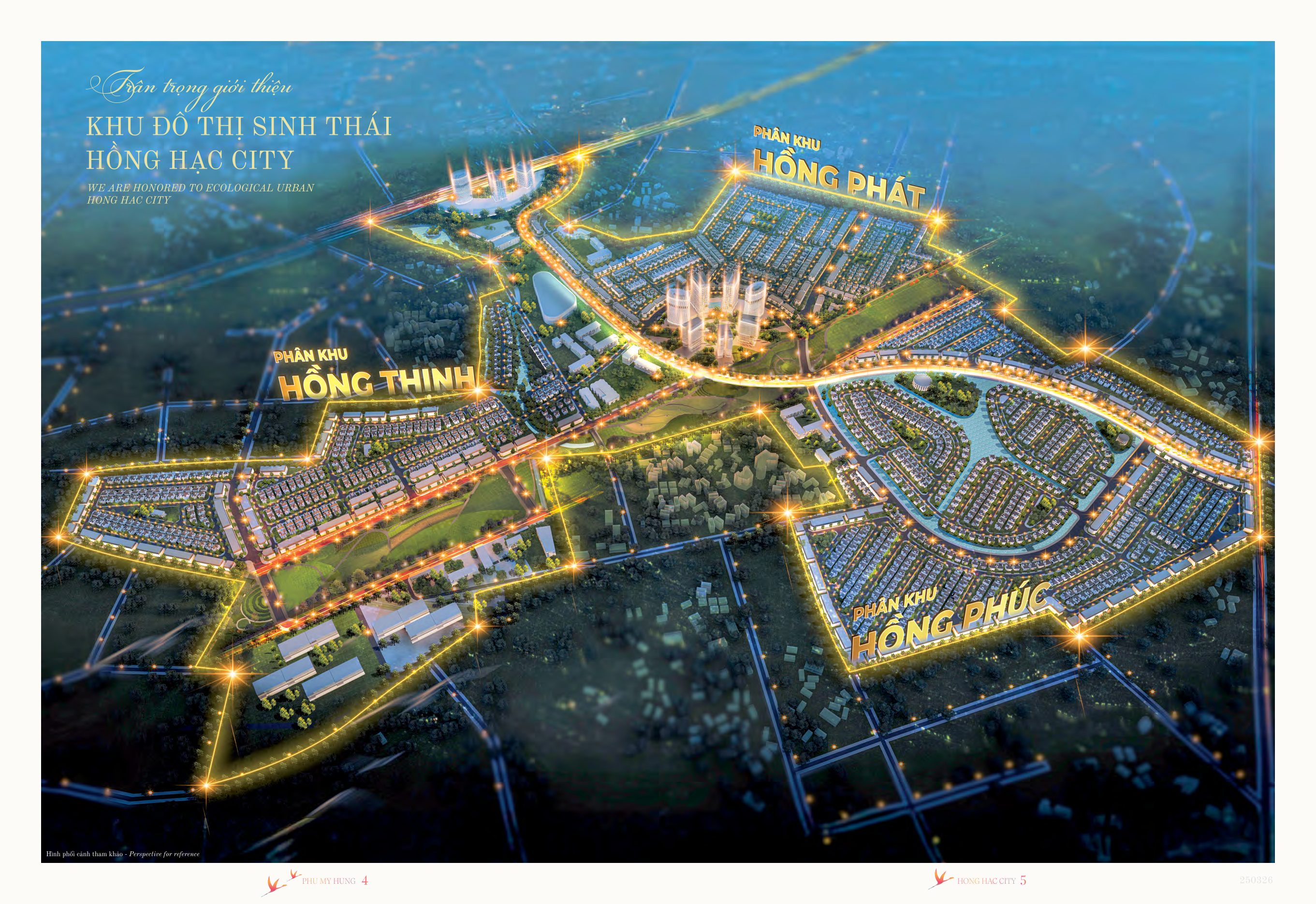 Phối cảnh tổng quan Hồng Hạc City